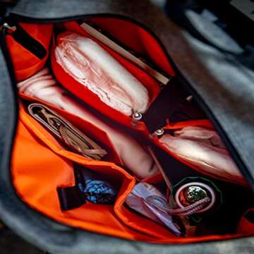 Scooter - Wheelchair Backpack Bag with Cup Holder, Insulated Compartment for Lunch Box and Medicine Travel Case by PF™- for Transport Mobility Electric Scooters, Lightweight Motorized Wheelchair