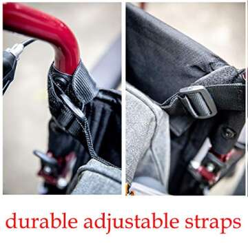 Scooter - Wheelchair Backpack Bag with Cup Holder, Insulated Compartment for Lunch Box and Medicine Travel Case by PF™- for Transport Mobility Electric Scooters, Lightweight Motorized Wheelchair