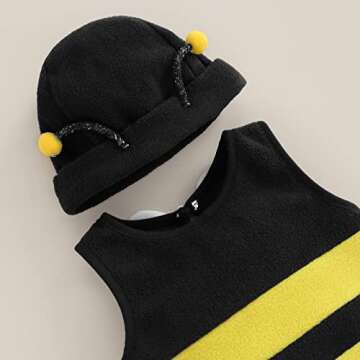 Adorable Baby Bee Halloween Costume with Hat, 18-24 Months