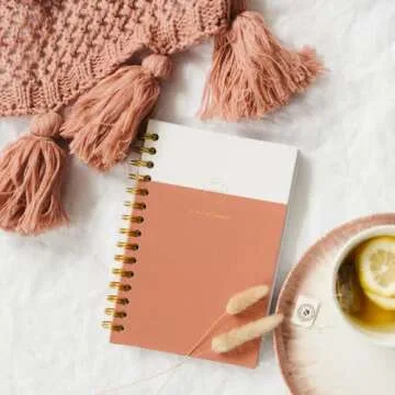 Promptly Journals, My Gratitude Journal: A Year of Thankfulness (Dusty Rose Pink, Linen) | Daily Gratitude Journal | Self-Care Journal | Mental Health Journal
