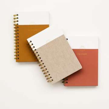 Promptly Journals, My Gratitude Journal: A Year of Thankfulness (Dusty Rose Pink, Linen) | Daily Gratitude Journal | Self-Care Journal | Mental Health Journal