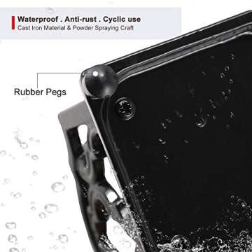 Vintage Metal Napkin Holder Cast Iron Napkin Holder Organizer for Kitchen Restaurant Home Decor, Black