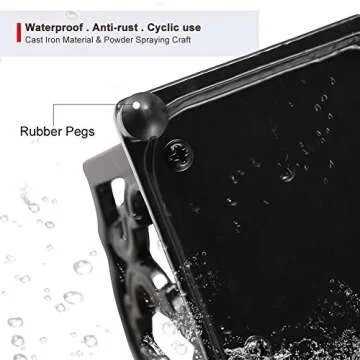 Vintage Metal Napkin Holder Cast Iron Napkin Holder Organizer for Kitchen Restaurant Home Decor, Black