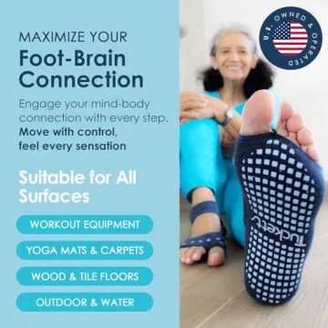 Tucketts Toeless Non-Slip Grip Socks for Yoga and Fitness