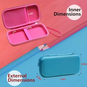 LTGEM EVA Hard Case Compatible with Texas Instruments TI-84 Plus CE/TI-84 Plus/TI-Nspire CX II CAS/TI-Nspire CX II/TI-83 Plus/TI-89 Titanium/TI-85 / TI-89 Color Graphing Calculator, Pink