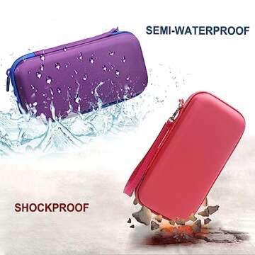 LTGEM EVA Hard Case Compatible with Texas Instruments TI-84 Plus CE/TI-84 Plus/TI-Nspire CX II CAS/TI-Nspire CX II/TI-83 Plus/TI-89 Titanium/TI-85 / TI-89 Color Graphing Calculator, Pink