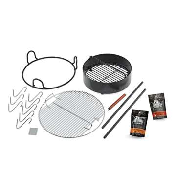 Pit Barrel Cooker Classic Package - 18.5 Inch Drum Smoker | Porcelain Coated Steel BBQ Grill | Includes 8 Hooks, 2 Hanging Rods, Grill Grate and More