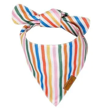 Remy+Roo Large Dog Bandanas - 2 Pack Birthday Girl Set | Cooling, Adjustable Polyester Fabric, Patented Shape Dog Birthday Bandana | Dog Bandanas Girl, Girl Dog Accessories for Dog Birthday Party.