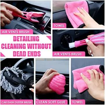 Shop Viewsun Pink Car Cleaning Kit for Stylish Cleanliness