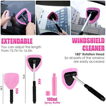Shop Viewsun Pink Car Cleaning Kit for Stylish Cleanliness