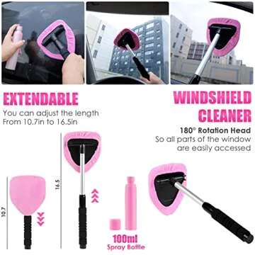 Shop Viewsun Pink Car Cleaning Kit for Stylish Cleanliness