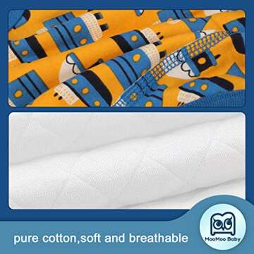 MooMoo Baby 8 Packs Toddler Training Underwear for Boy and Girls Strong Absorbent Cotton Training Pants 3T Green