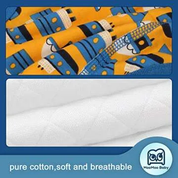 MooMoo Baby 8 Packs Toddler Training Underwear for Boy and Girls Strong Absorbent Cotton Training Pants 3T Green