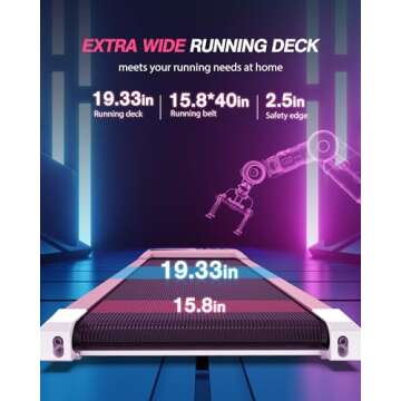 WELLFIT 10% Incline Walking Pad Treadmill, 300lb Capacity Under Desk, 39lb Lightweight for Women, Sm...