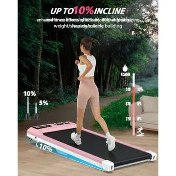 WELLFIT Incline Walking Pad Treadmill for Home Office