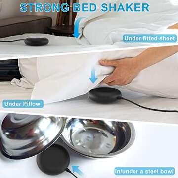 Extra Loud Dual Alarm Clock with Vibration for Bedroom,Extreme Bed Shaker Alarm Clock for Deep Sleep...