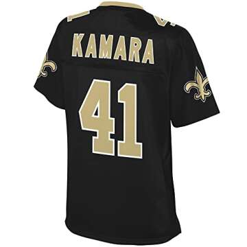 NFL PRO LINE Women's Alvin Kamara Black New Orleans Saints Team Player Jersey
