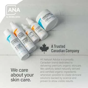 All Natural Advice Vitamin C Serum 60mL | 20% Vitamin C Face Serum Solution with Organic Botanicals, Hyaluronic Acid & Vitamin E | UV-Shielding Glass Bottle, Spray & Dropper | Canadian Skin Care