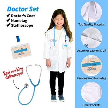 Born Toys 16pc Costume Set for Kids - Police Firefighter Doctor
