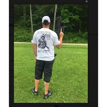 Baddest in The Valley T-Shirt Tribute Tee | American Pride Support Shirt | 100% Cotton Military Apparel | White, Small