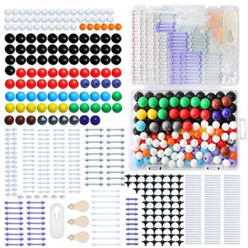 LINKTOR Chemistry Molecular Model Kit (444 Pieces), Student or Teacher Set for Organic and Inorganic...