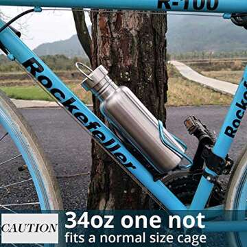 TRIPLE TREE 34 OZ Sports Water Bottle - Durable & BPA Free