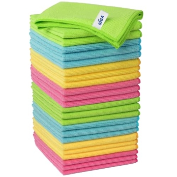 MR.SIGA Microfiber Cleaning Cloths - Pack of 24 for All Cleaning Needs