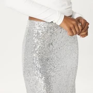 Drop Women's Adela Sequin Maxi Skirt for Stunning Style