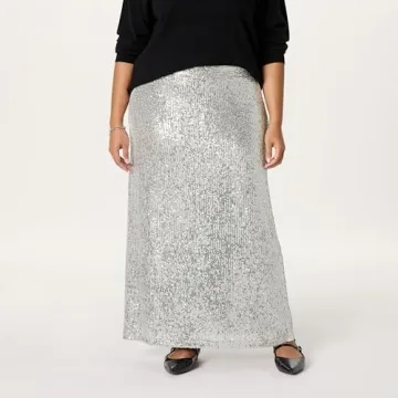 Drop Women's Adela Sequin Maxi Skirt for Stunning Style