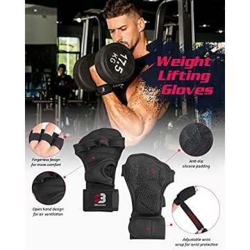 Premium Barbell Squat Pad with Ankle Straps & Gloves