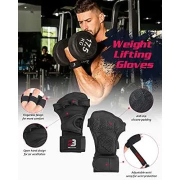 Premium Barbell Squat Pad with Ankle Straps & Gloves