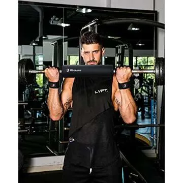 Premium Barbell Squat Pad with Ankle Straps & Gloves