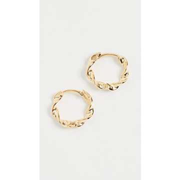 SHASHI Women's So Twisted Huggies, Gold, One Size