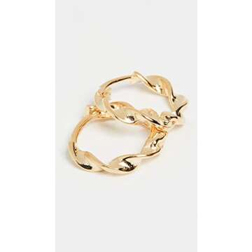 SHASHI Women's So Twisted Huggies, Gold, One Size