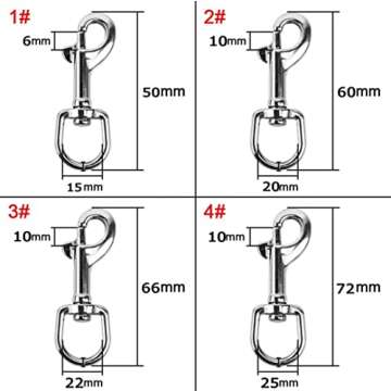 Trigger Clips Clasp - 8Pcs 360° Heavy Duty Swivel Hooks