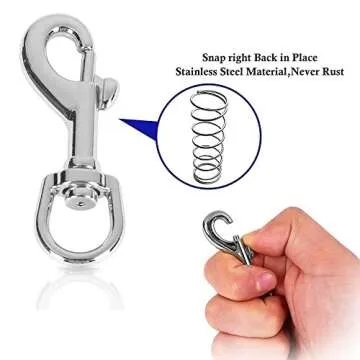 Trigger Clips Clasp - 8Pcs 360° Heavy Duty Swivel Hooks