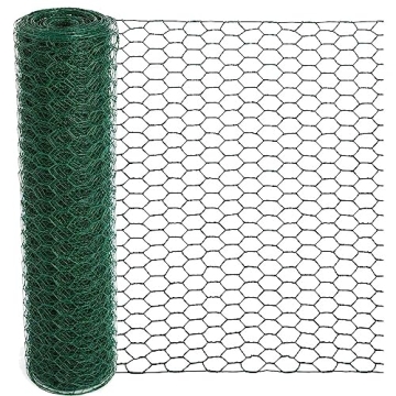 Mklsit Chicken Wire for Floral Arrangements, 15.7 x 157 Inches Green Floral Chicken Wire Mesh, 0.6 I...