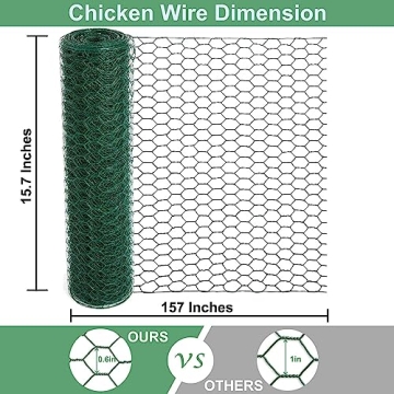 Mklsit Green Floral Chicken Wire for Crafts and Gardens
