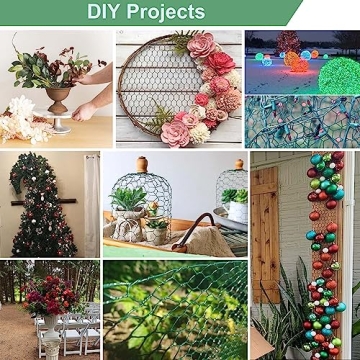 Mklsit Green Floral Chicken Wire for Crafts and Gardens