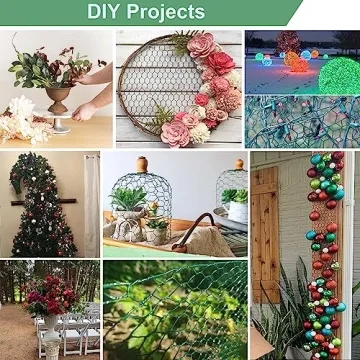 Mklsit Green Floral Chicken Wire for Crafts and Gardens