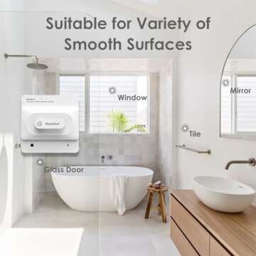 Mamibot W120-T Electric Window Cleaning Robot, Automatic Window Cleaning Tool with Intelligent Path Planning,Anti-Falling&Edge Detection Technology for Interior/Exterior Highrise Windows