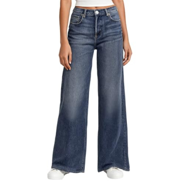 AnotherChill Women's High-Waisted Sweatpant Jeans for Comfort