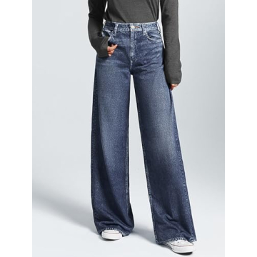 AnotherChill Women's High-Waisted Sweatpant Jeans for Comfort