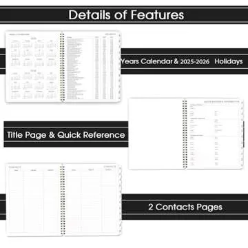 Planner 2025-2026 - Planner/Calendar 2025-2026, Jul.2025 - Jun.2026, 2025-2026 Planner Weekly and Monthly with Tabs, 8" x 10", Flexible Cover + Twin-Wire Binding + Calendars, Daily Organizer - Black