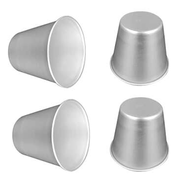 FRIGIIRE 6 Pcs Nonstick Individual Tumblers Popovers Chocolate Molten Pudding Cups Raspberry Mold,3....