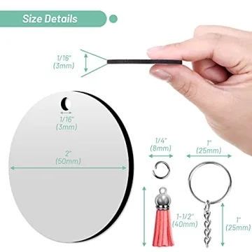 Sublimation Keychains - 200 PCS DIY Craft Kit