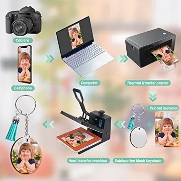 Sublimation Keychains - 200 PCS DIY Craft Kit