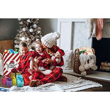 Christmas Santa Sacks 2Pcs Personalized Santa Sacks Bags Large Xmas Presents Bags with Drawstring Reusable Canvas Santa Bags Presents Gift Candy Treats Storage Size 17.7" x 25.6" and 19.7" x 27.5"