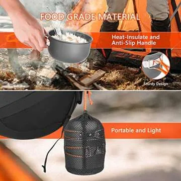Lightweight Camping Cookware Set for Outdoor Adventures