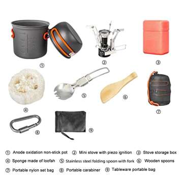 Lightweight Camping Cookware Set for Outdoor Adventures